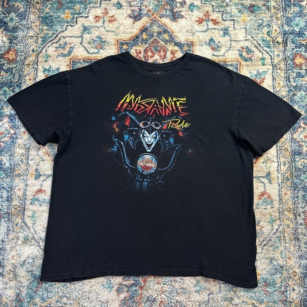 Harley Davidson Insane Ride Clown Biker T-shirt Size XXL
